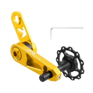 SUNYMEI อลูมิเนียมอัลลอยด์ คู่มือโซ่จักรยาน ปรับได้ ดีไซน์แบบโปร่ง ตัวปรับสมดุลโซ่ คู่มือโซ่จักรยาน ป้องกันการกัดกร่อน ชุดคู่มือโซ่จักรยาน ปั่นจักรยาน