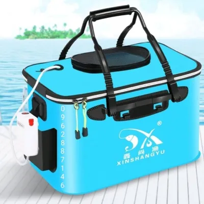 thùng đựng cá sợi nano siêu bền gấp gọn tiện lợi 30cm đến 70cm
