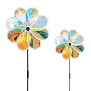 กังหันลม สะท้อนแสง กันแดด กันน้ํา หลากสี สําหรับตกแต่งพื้นที่วิลล่า โรงเรียนอนุบาล กลางแจ้ง