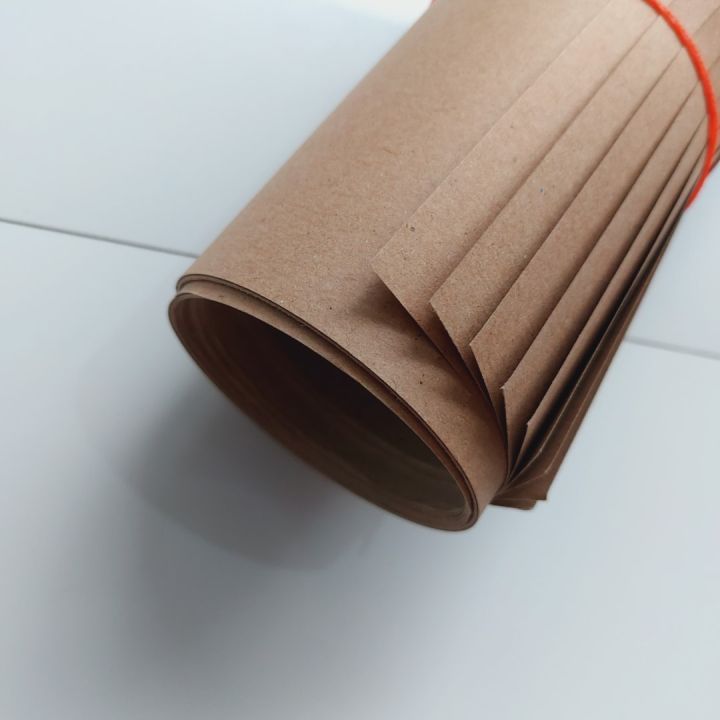7 LEMBAR Kertas Kraft Liner 125gsm TEBAL Kurleb 90x120cm - Bahan Tas Kertas
