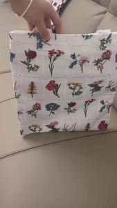 Cross-Border Canvas Bag for Women Embroidered Floral Fresh Style Single Shoulder Bag Lightweight Fashionable High-Value Crossbody Bag