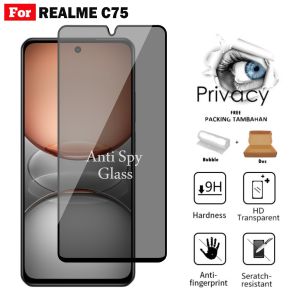 Tempered Glass Realme C75 Pelindung Layar Privacy Anti Spy Full Cover