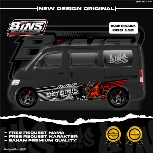 BNS11-DECALL STIKER MOBIL APV LUXIO GRANDMAX CARRY FREE CUSTOM GAMBAR KARAKTER DAN NAMA