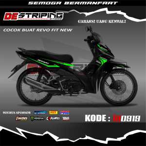 Stiker Striping Motor HONDA REVO FIT FI Variasi List Simpel Semifull Design Terbaru Kode LA0919