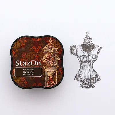 หมึกเอนกประสงค์ stazon หมึกกันน้ำ หมึกตรายาง ใช้สำหรับปั๊มบนวัสดุผิวมันทุกชนิด เช่น สติกเกอร์กันน้ำ กล่องพลาสติก หนังแท้ หนังPU สินค้าพร้อมส่ง