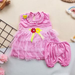 Dress Bayi (0-6Bulan) Setelah Baju Bayi Perempuan Tile Pakaian Anak Bayi Newborn Set Celana