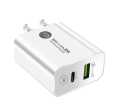 100% Original QC3.0 Fast Charger PD QC 3.0 Adapter And Cable Dual Port USB Type-C Wall Adapter. 