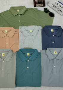 Áo Thun Nam Có Túi Trung Niên- Áo Thun Người Lớn Trơn Cổ Bẻ From Rộng Tay Lỡ  AP002 Đủ Màu Size Từ 50 - 75kg ( Áo Polo Nam Trung Niên )