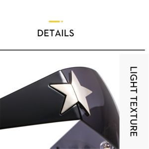 2000S Trendy Goggle Eyewear Rimless Shades Sports Sun Glasses Wrap Around Y2K Sunglasses for Women Men
