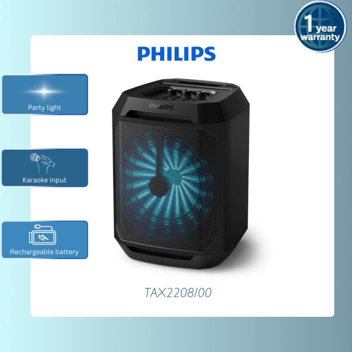 Philips Bluetooth party speaker TAX2208/00, 1 Year Warranty