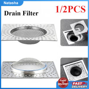 1/2pcs Stainless Steel Floor Drain Strainers / Anti-clogging Drain Hair Catcher / Kitchen Sink Mesh Filter / Shower Hair Drain Catcher Cover for Bathroom