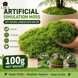 100g Artificial Simulation Moss DIY Micro Landscape Decor Washable UV Resistant Fluffy Bonsai Decor