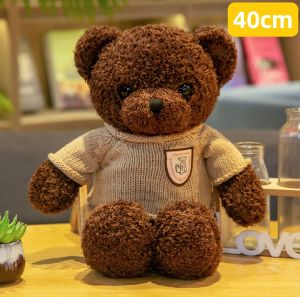 [SG SELLER]Cute Soft Teddy Bear Plush Toy Colorful Sweater Clothes Bear Dolls Embrace Bear Toys Playmate Doll Toy Kids Christmas New Year Birthday Gifts