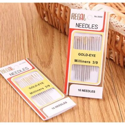 KAIHUA Jarum jahit Tangan Regal Gold Eye Milliners 3/9 JARUM JAHIT TANGAN ISI 16 REGAL GOLD Gold Eye Milliners Needles [HARGA PER CARD] SS188
