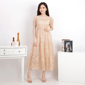 Dress Pesta / Dress kondangan / Dress Bridesmaid / Dress Brukat CLAUDIA