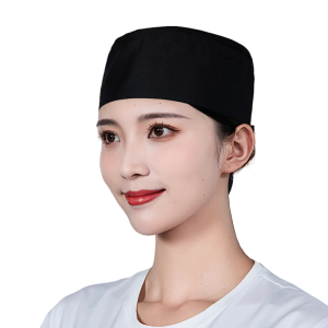 Classical Adjustable Work Cap Chefs Hat for Hotel Staff and Restaurant Service Breathable Flat Hat for Sushi Waiter