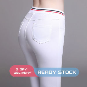 High Waist Trousers Straight Leggings Office Elastic Pencil Pants