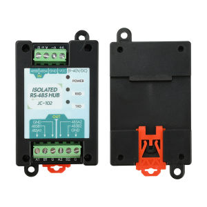 Diymore DC 9-40V RS485อุปกรณ์ทวนสัญญาณแบบแยกออปโตฮับ485เกรดอุตสาหกรรมพร้อมพอร์ตป้องกันการรบกวนและเครื่องขยายสัญญาณป้องกันฟ้าผ่า2พอร์ต