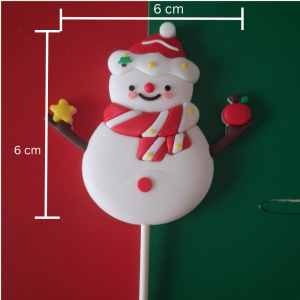 [READY STOCK] Christmas cupcake toppers in 3D - decorative cake picks with many design available- stick included