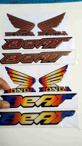 STIKER EMBLEM HONDA BEAT SET TIMBUL KUALITAS TERBAIK