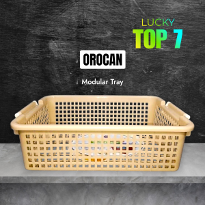 Orocan Modular Tray/Plastic Nest Tray/Multi Service Tray/Stackable Storage Basket/Open Storage Bins/Organizer Tray/Handy Storage Basket/Plastic Crate School Home OfficeFruit Kitchen/Desk Tray/Rectangle Storage/Utility Basket/Mesh Tray/Lalagyan/