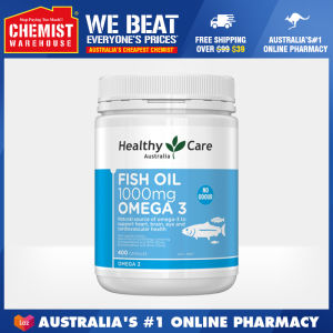 Healthy Care Fish Oil 1000mg Omega 3 400 Capsules Help Maintain Heart Cardiovascular System Health Support Brain Eye Health Chemist Warehouse
