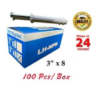 #8 x 3” Nylon PVC Wall Plug ANCHOR With Screw #8 x 3”