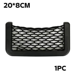4PCS Universal Car Seat Side Back Storage Net Bag Phone Pocket Organizer Double-Sided For Net Bags