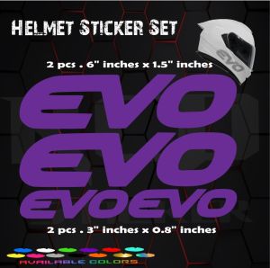 evo helmet sticker set standard size cutout vinyl sticker
