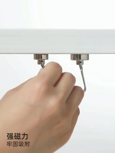 [SG Stock] Heavy Duty Magnetic Hook  Punch Free NdFeB Magnet Hanger Hook Swivel  Storage for Kitchen &Home Office