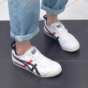 Original Tiger Shoes Classic White/black/red Mens and Womens Canvas Non-slip Lazy Shoes Comfortable Breathable Casual Sneakers 1183A360-117