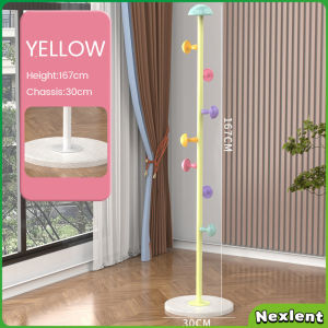 Nexlent Coat Rack Metal Clothes Rack Cute Mushroom Colourful Hanger Multiple Hook Bedroom Drying Rack