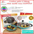 cetakan kue pukis 12lubang / cetakan kue anti lengket HAPPY PAN - UNGU. 