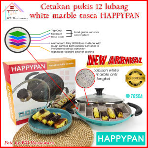 cetakan kue pukis 12lubang / cetakan kue anti lengket HAPPY PAN - UNGU