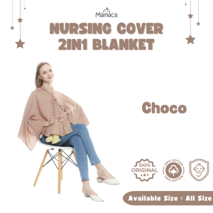 Mamaca Nursing Cover Premium - Apron Menyusui Bayi - Penutup Menyusui Bayi - Penutup Ibu Menyusui - Celemek Ibu Menyusui - Tutupan Saat Menyusui Bayi - Nursing Apron