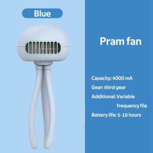 Rechargeable USB mini fan baby stroller fan portable for car table (4000mAh/10 hours)