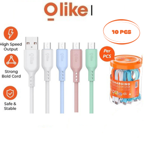 Kabel Data Micro USB ROBOT RBM100S 1 Toples 1m Colorful (1 Toples isi 20pcs) Beli 10Pcs Free Toples