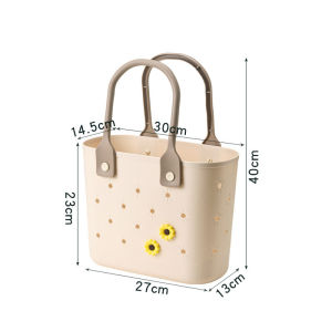 Purrhappy Tote Bag Waterproof Hollow Design Large Capacity Lightweight Tahan Lama Travel Beach Pool Storage Bag