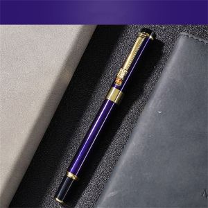 SIRENXI Văn phòng Đồ dùng học tập Mờ Màu Đen Văn phòng phẩm Sang trọng Con Rồng vàng Viết Bút Kinh Doanh MỰC BÚT MỰC BÚT Đài phun nước Bút