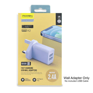 Pavereal W110 2 USB Port 2.4A / UK Plug With Cable