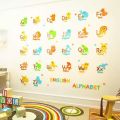 Tranh dán tường Mon Mon - Decal mica bảng chữ cái tiếng anh cho bé, trang trí lớp học, giúp bé nhận biết bảng chữ cái, có kèm theo hình con vật ngộ nghĩnh.