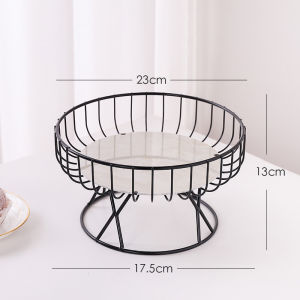 JustLiving 1 Chiếc Giá Để Bánh Kim Loại Vàng Kim Dây Sắt Để Bàn Đĩa Đựng Trái Cây Để Đồ Ăn Nhẹ Tại Nhà Fruit Basket Chiều Kẹo Trà Giá Để Đồ Tráng Miệng Khay Đựng Đồ Ăn Nhẹ