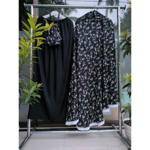 MUKENA RAYON JUMBO (RAYON PRINTING) FREE TAS Kerut Kening Model Amara