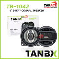 TANBX TB-1042 | 4" Coaxial Speaker 250W | 3-Way Coaxial Speaker | TANBX Speaker 4inch Car Speaker Tweeter Car Audio Speaker Kereta 4inch. 