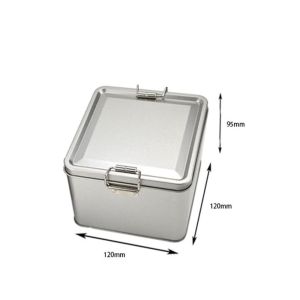 WUXU Metal Rectangular Iron Box Old-fashioned with Lid Cake Packaging Box High Quality Durable Candy Box