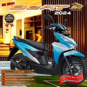COD DECAL STICKER MOTOR HONDA BEAT NEW 2024 TERBARU DELUXE GEN 2 BUNGLON BEBAS REQUEST DEKAL STIKER