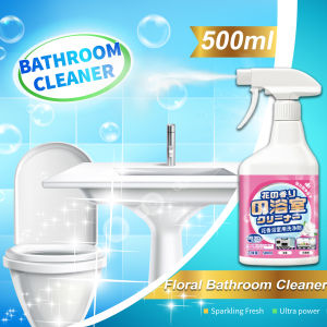 500ml Floral Bathroom Cleaner Tiles Cleaner Stain Remover Toilet Bowl Cleaner Foam Powerful Cleaning Descaling Toilet Deodorant Stainless Steel Faucet Sink Scale Cleaner Bath Glass Stain Cleaner【long Lasting Fragrance】