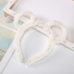 Indo - Bando Lucu Karakter Hewan Bulu Halus / Bando Motif Kuping Kelinci Beruang / Bandana Wanita Anak dan Dewasa Fashion Korea