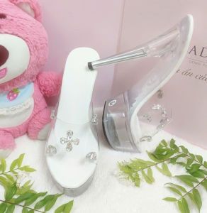 Guốc cao gót nữ quai trong đính đá hoa gót nhọn cao 14.5cm-15cm size 34 đến 40 mang chắc chân không đau gót