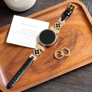 Luxury Clover Leather Strap For Samsung Galaxy Watch 7 6 5 4 Pro Classic 42 44mm 40 Band For Huawei Watch GT 4 3 5 46mm Bracelet2026